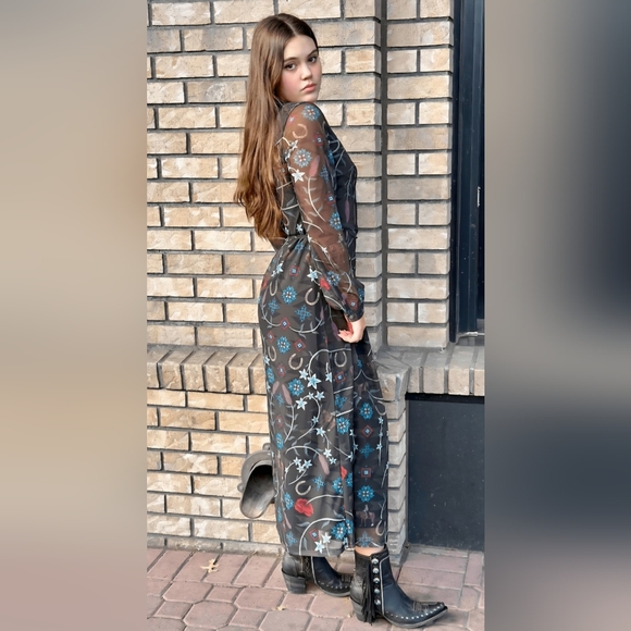 Tasha Polizzi Printed Vera Wrap Dress Size M - Picture 2 of 12